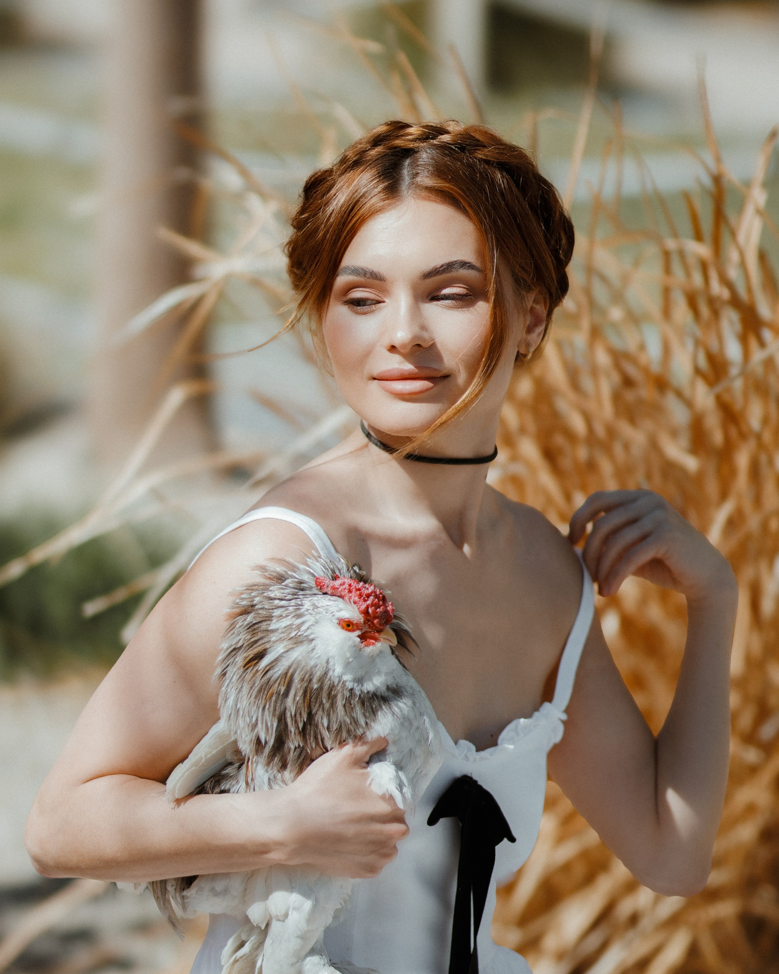 Фотосессия с курицей