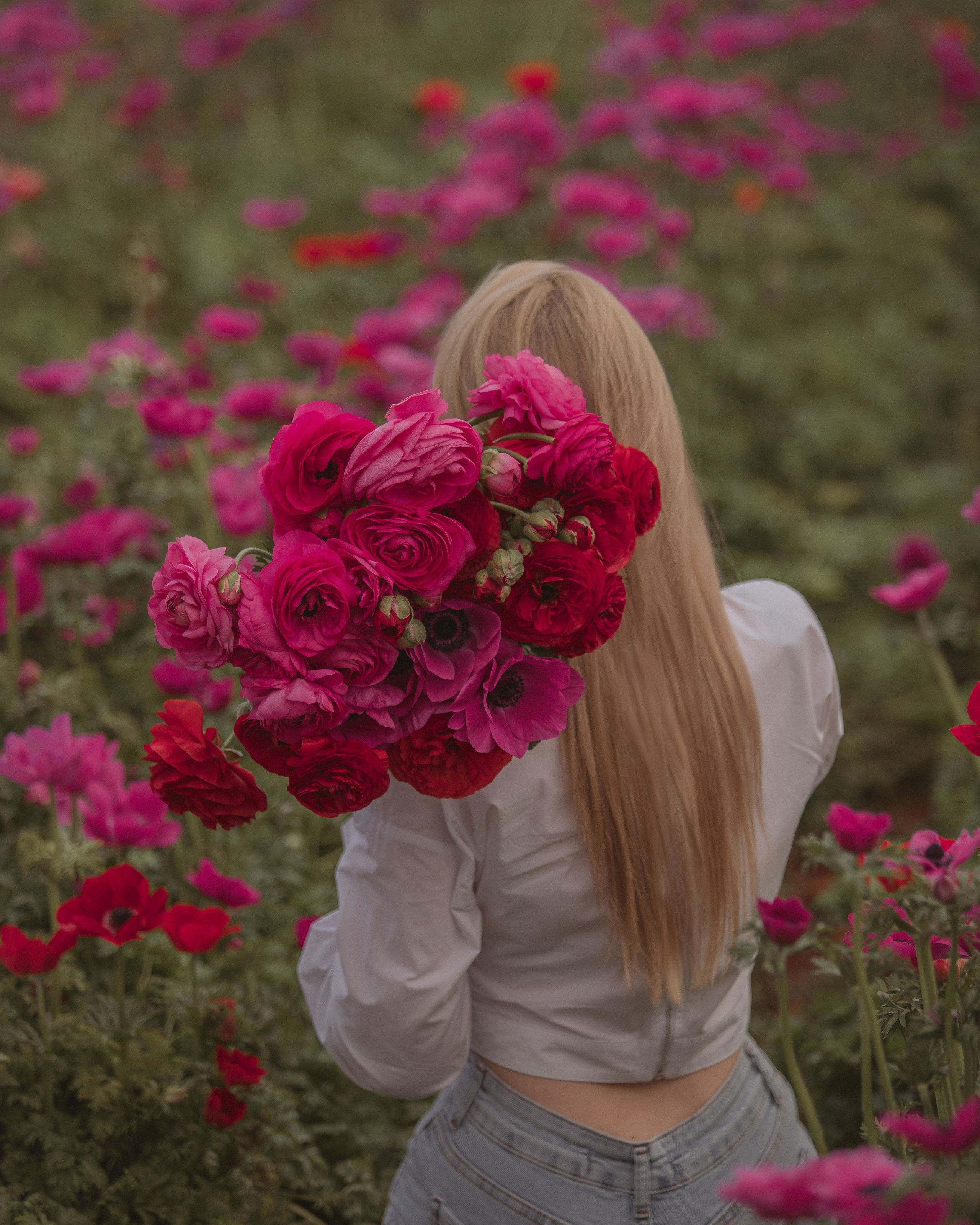 Фотосессия на цветочной плантации.