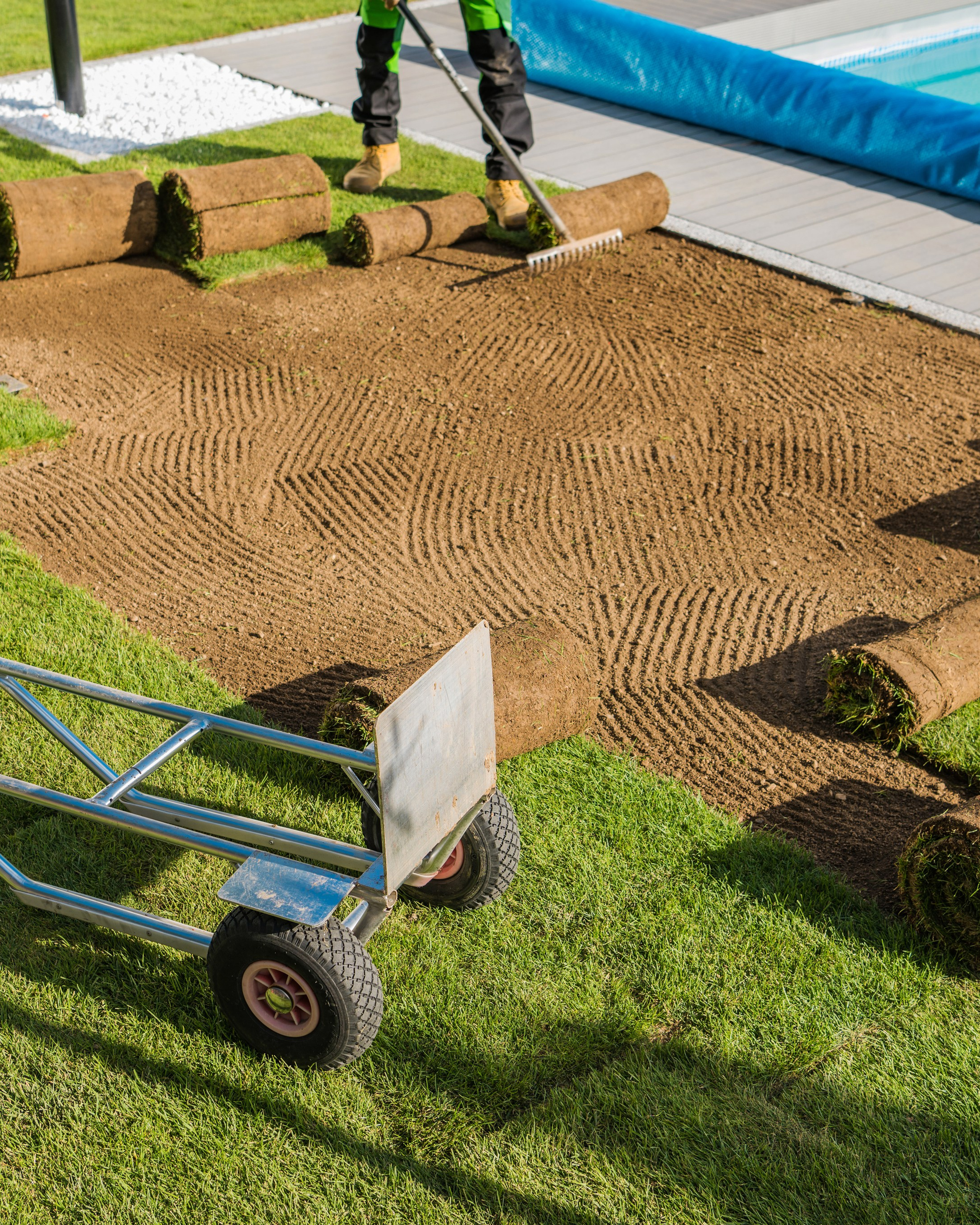 Τοποθέτηση φυσικού έτοιμου Χλοοτάπητα