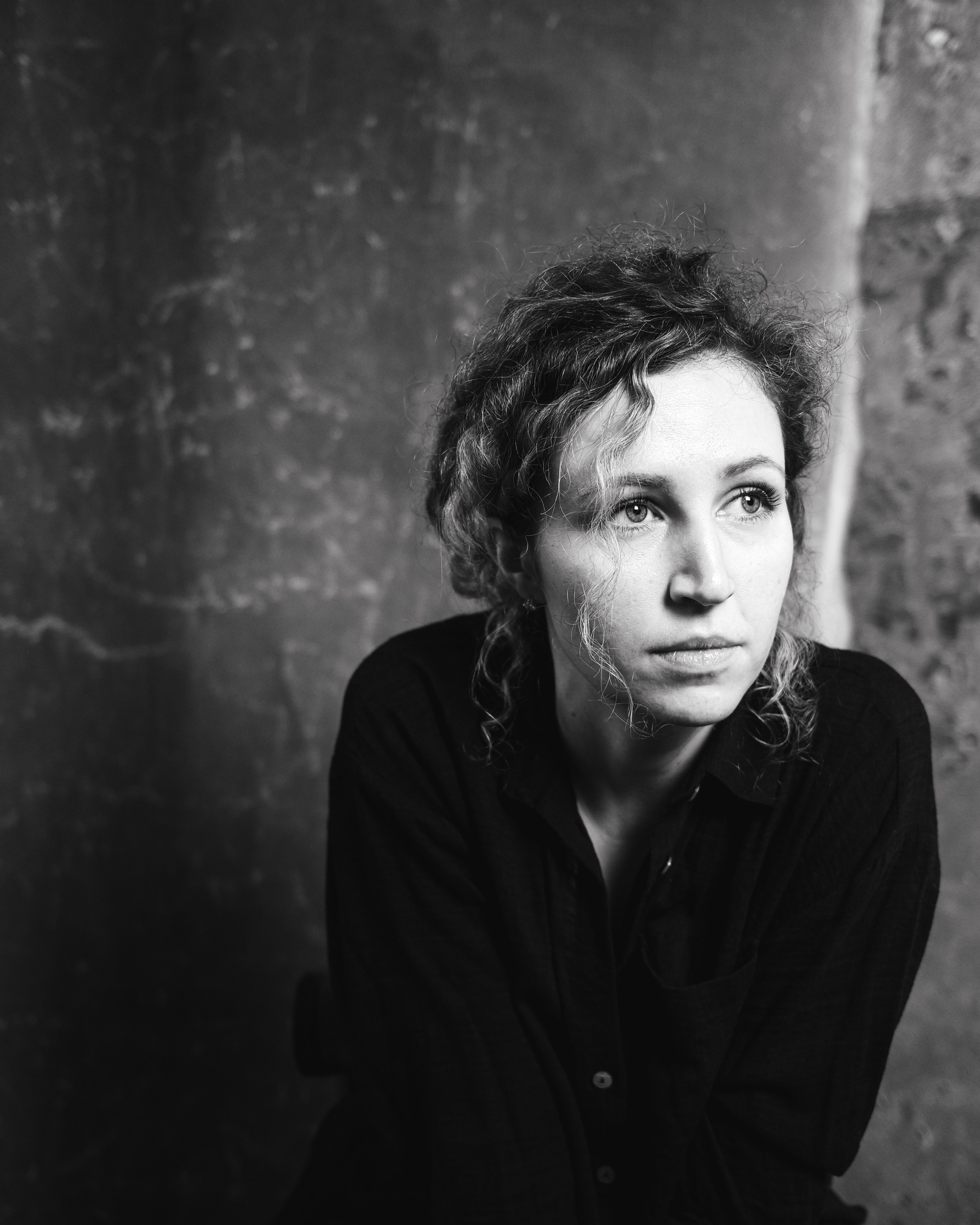 Kristina in the studio