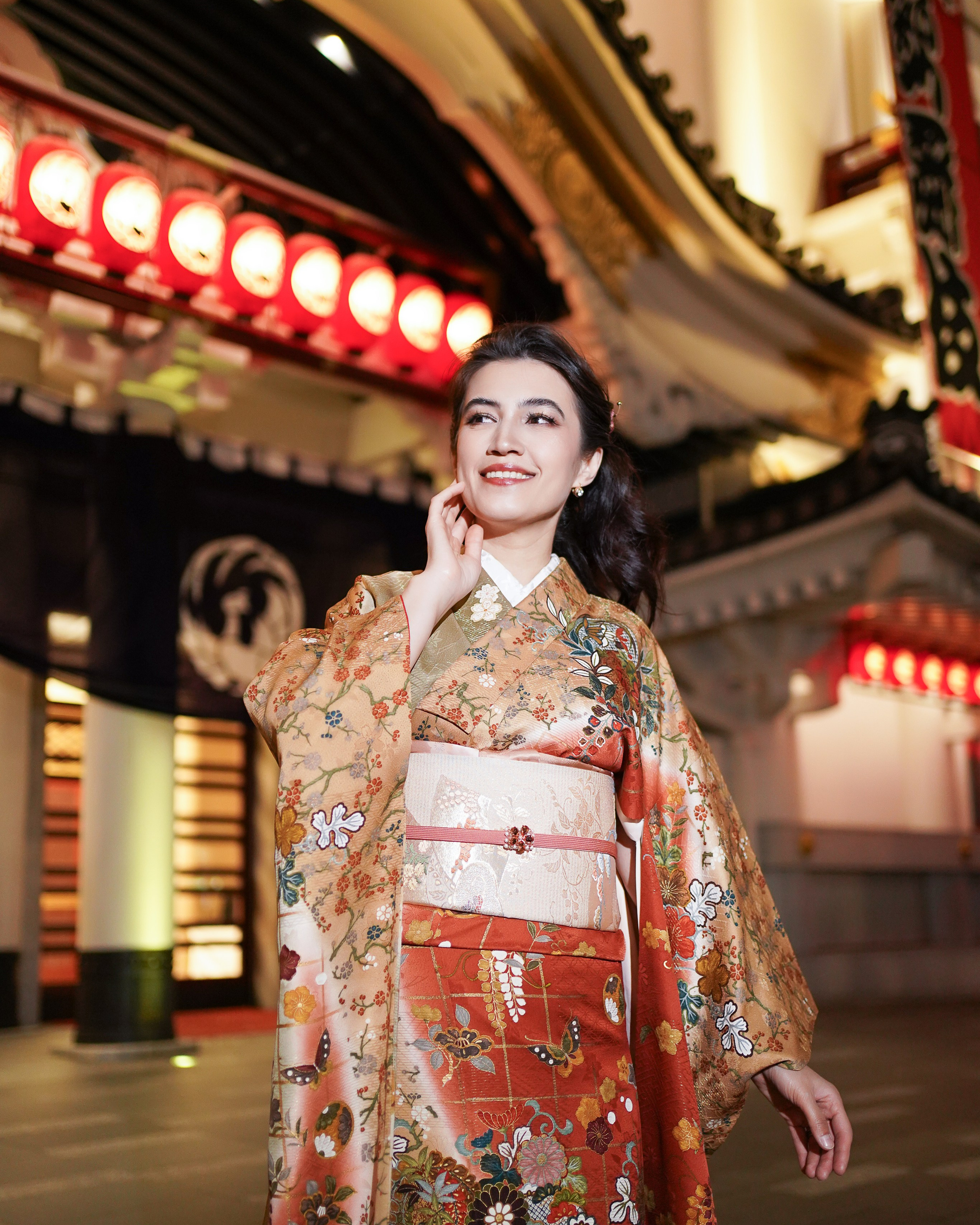 Вечерняя съёмка в Кимоно в Токио