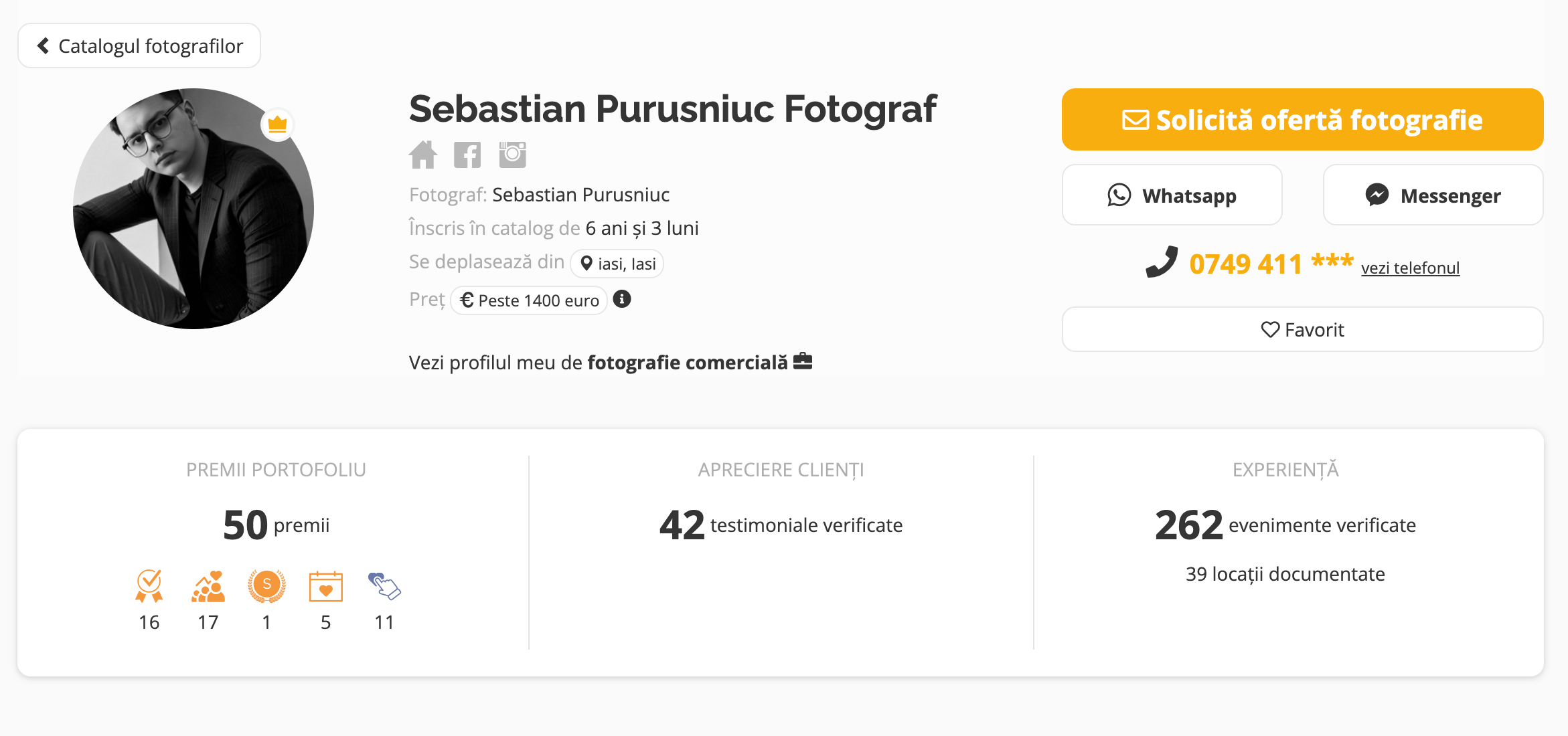 Clasament. Sebastian Purusniuc Fotograf - Iasi