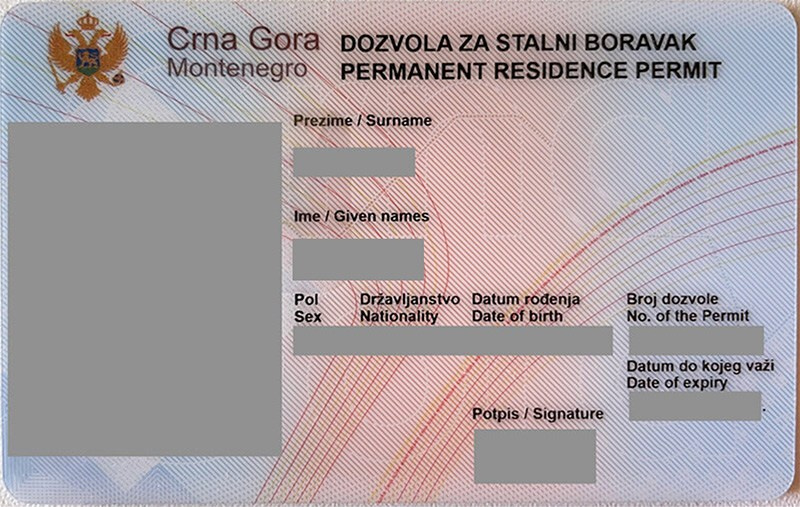 Aufenthaltserlaubnis in Montenegro (Boravak)