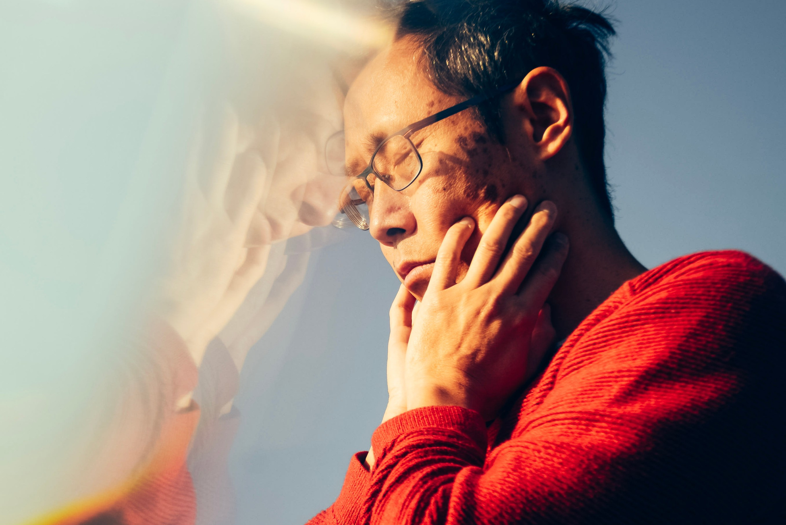 Creative artistic discovery portrait session exploring movement and nature in the UK countryside