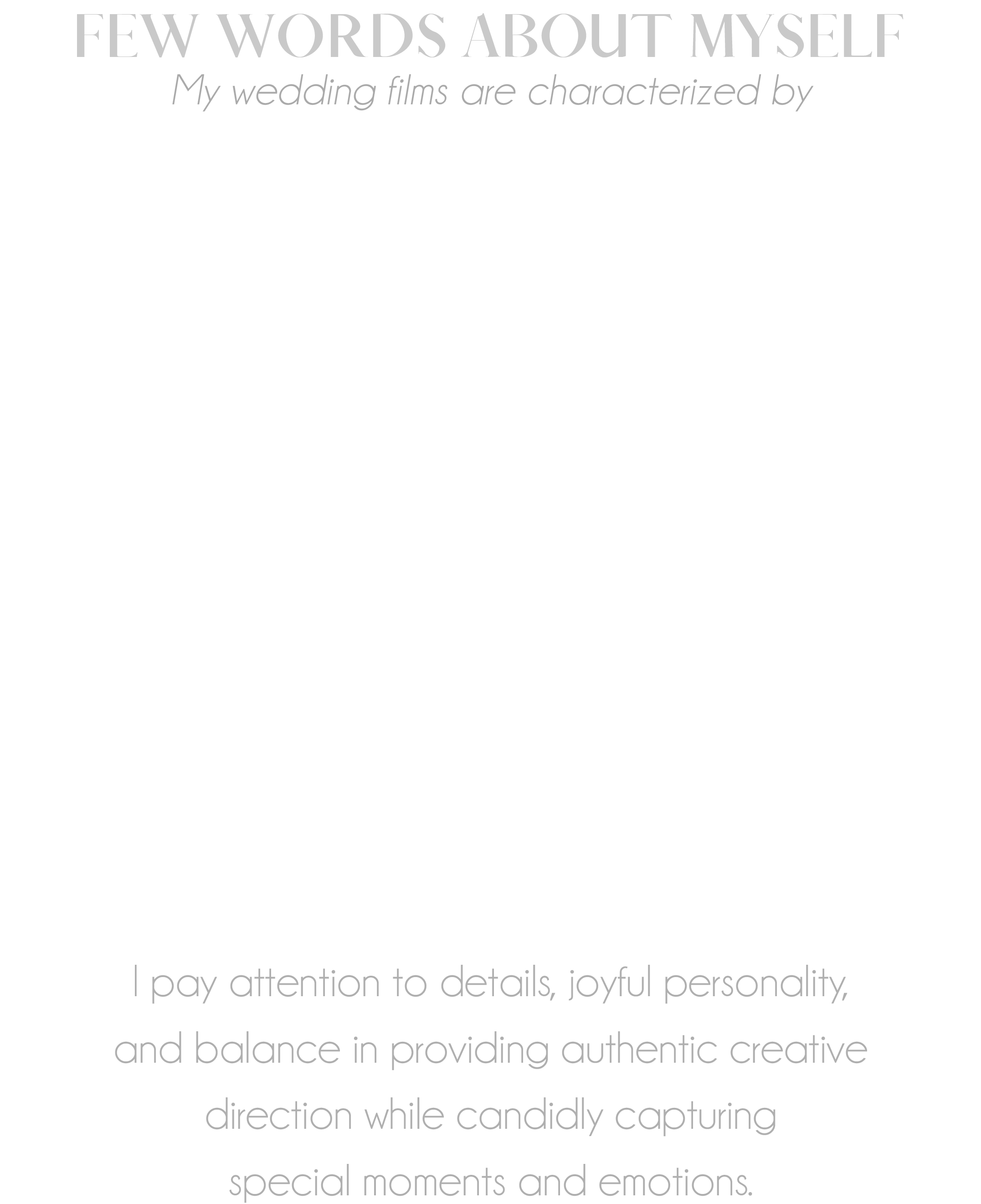 ABOUT. ALEX ZARIES, WEDDING VIDEOGRAPHER