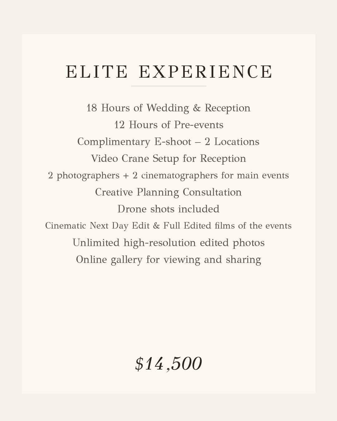 Photo & Films Package. Wedding Photographer & Cinematographer studios