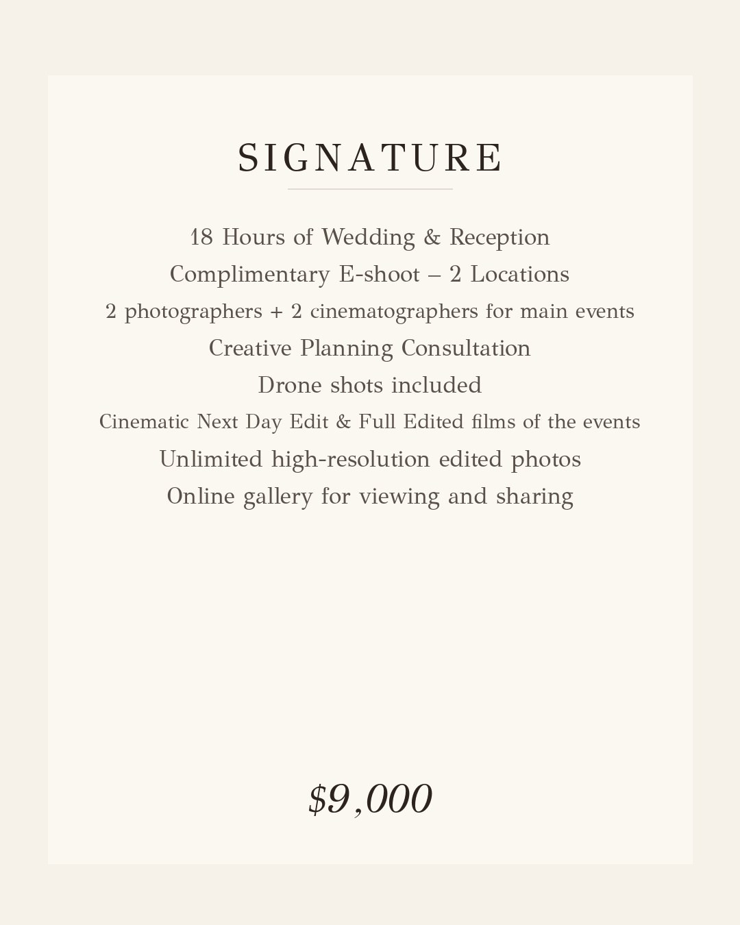 Photo & Films Package. Wedding Photographer & Cinematographer studios