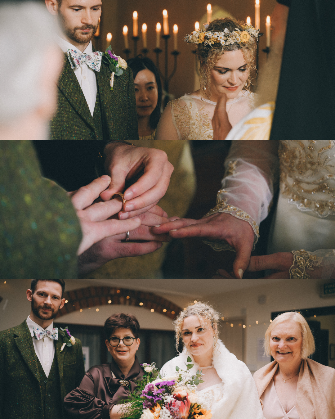 Triptych from professional development day at IyengraYoga Institute of Birmingham