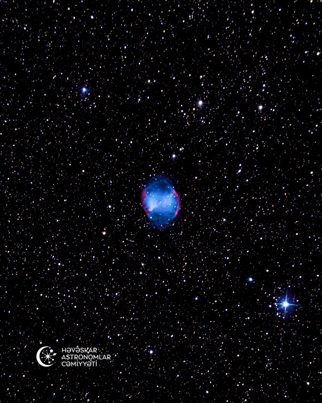 NGC 6853 “Dumbbell” dumanlığı. Həvəskar Astronomlar Cəmiyyəti — Astronomy.az