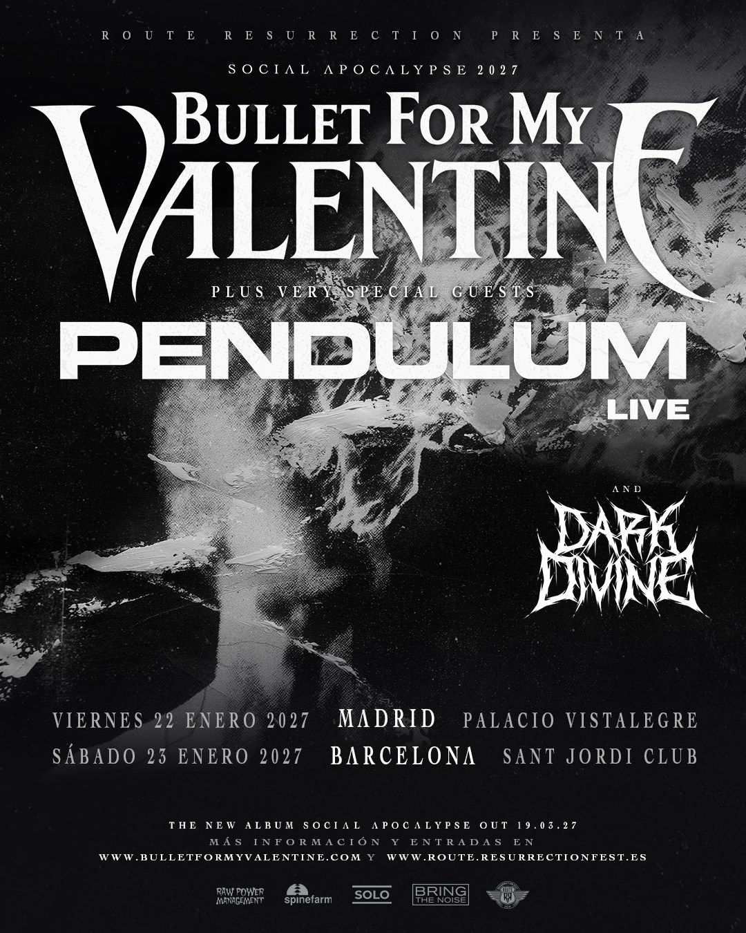 Bullet For My Valentine в Испании: концерты в Мадриде и Барселоне с Pendulum и Dark Divine | FOTKAI