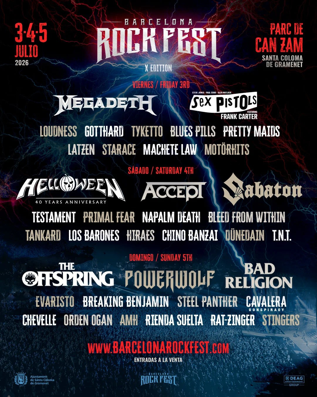 Barcelona Rock Fest 2026 — el mayor festival de rock y metal en España con bandas legendarias | FOTKAI