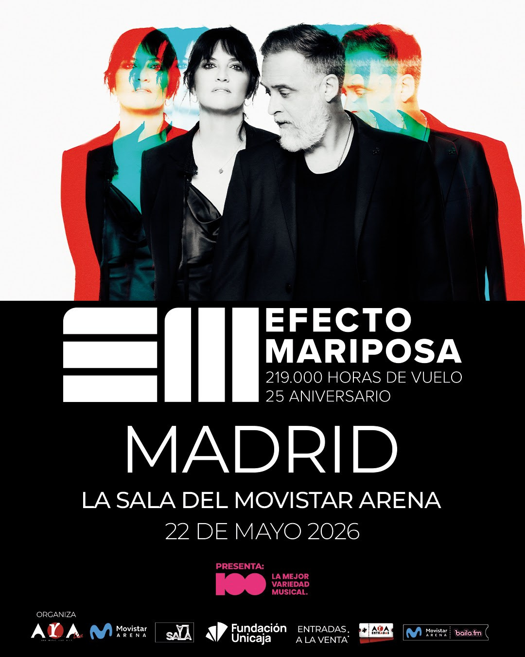 Efecto Mariposa в Мадриде — билеты на концерт в La Sala Movistar Arena и тур 219.000 Horas de Vuelo | FOTKAI