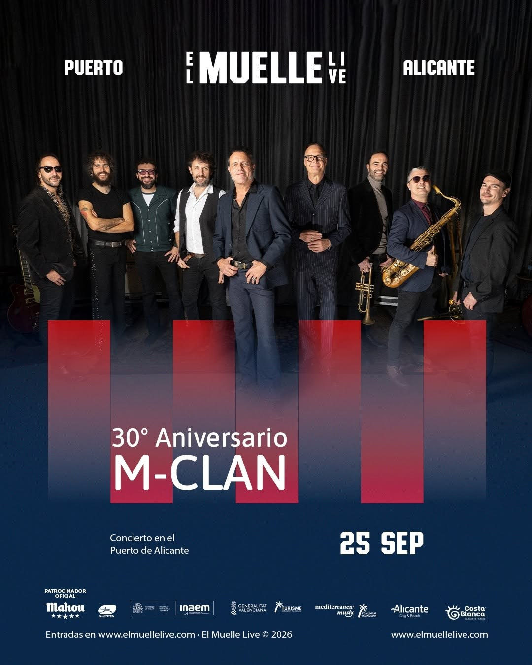 M-Clan в Аликанте 2026: юбилейный концерт в El Muelle Live в рамках тура «30 Aniversario» | FOTKAI