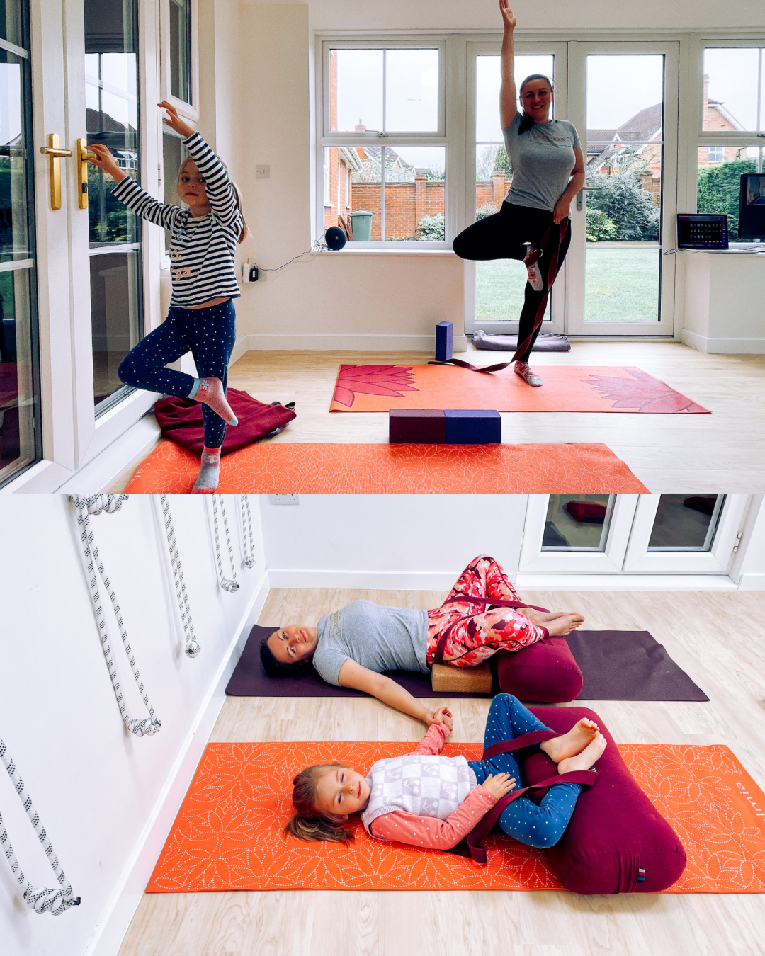 Family Iyengar yoga for parents with kids or couples in Solihull. Iyengar Yoga in Solihull with Irina Zoteeva