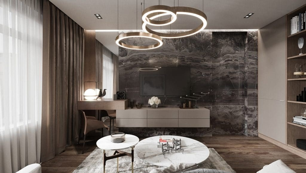 STONE APARTMENT. Interior Design & 3D Rendering | Alena Bulataya Design Buro