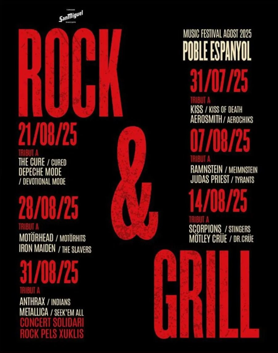 Календарь рок- и метал-концертов в Испании — август 2025 | FOTKAI