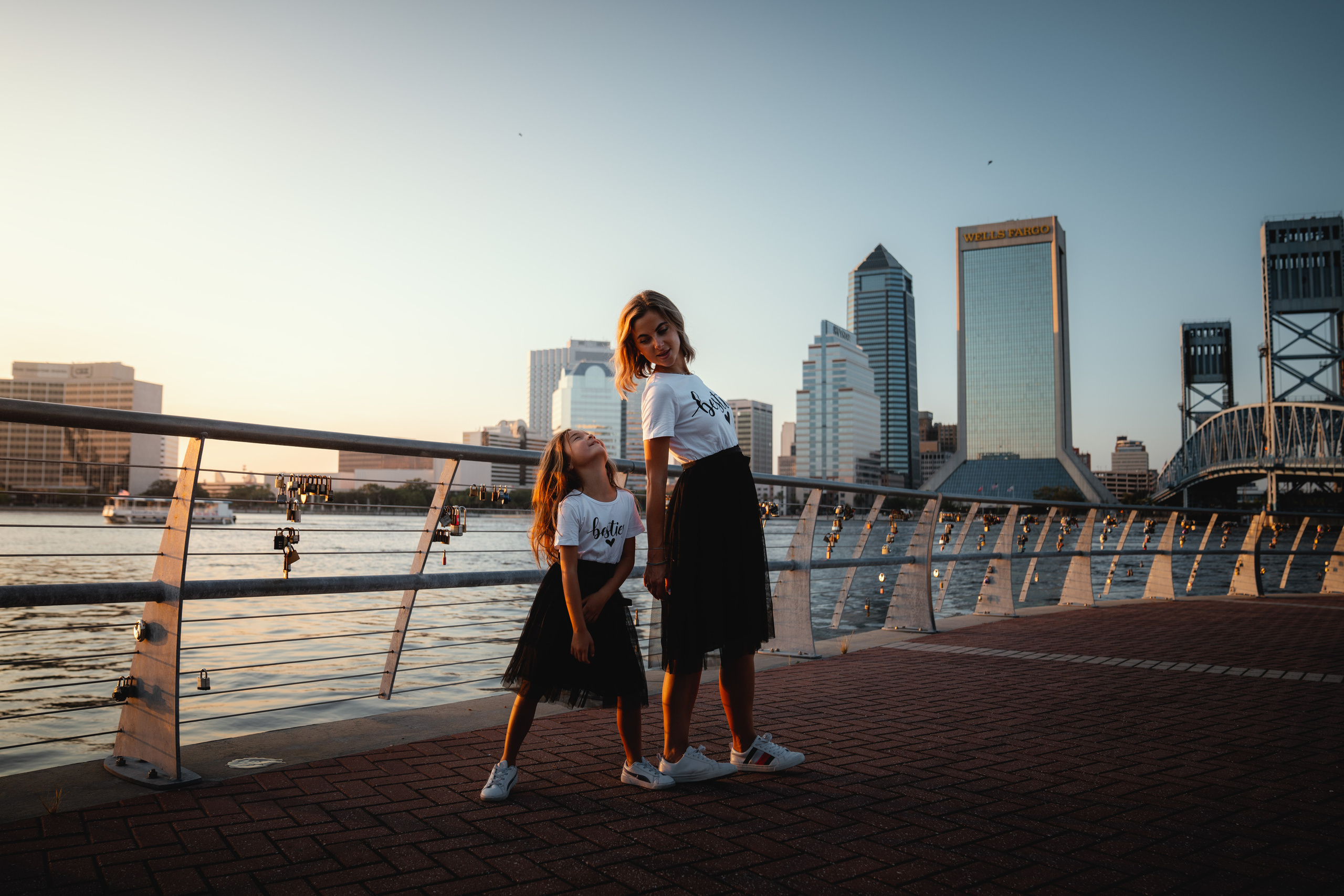 Friendship Fountain and Southbank Riverwalk - Serene waterfront view at Friendship Fountain, Jacksonville.