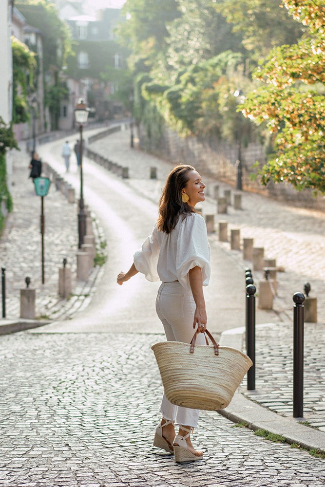 Sunrise view over Montmartre streets