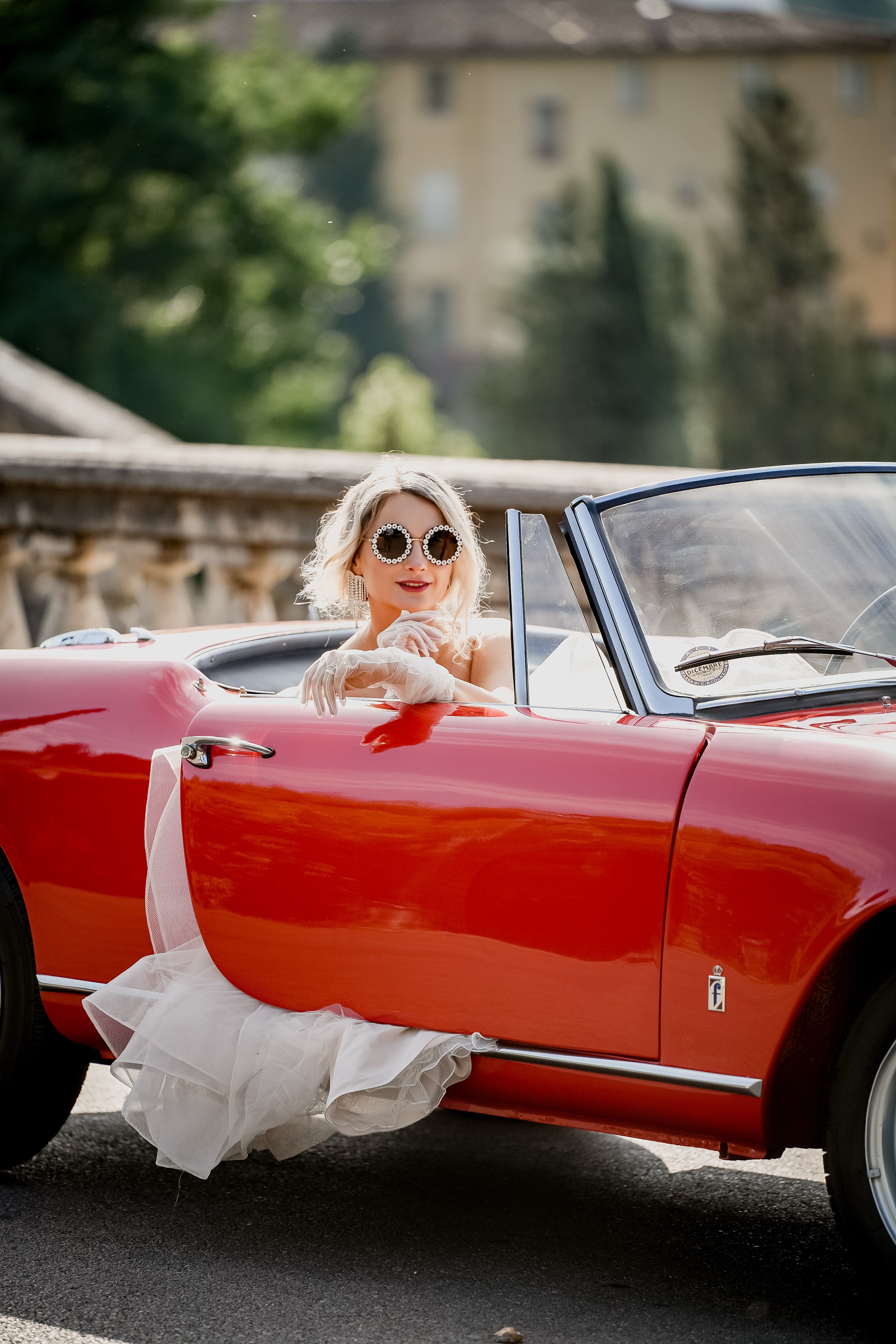Retro cars in Florence Tuscany. Wedding Photographer in Italy