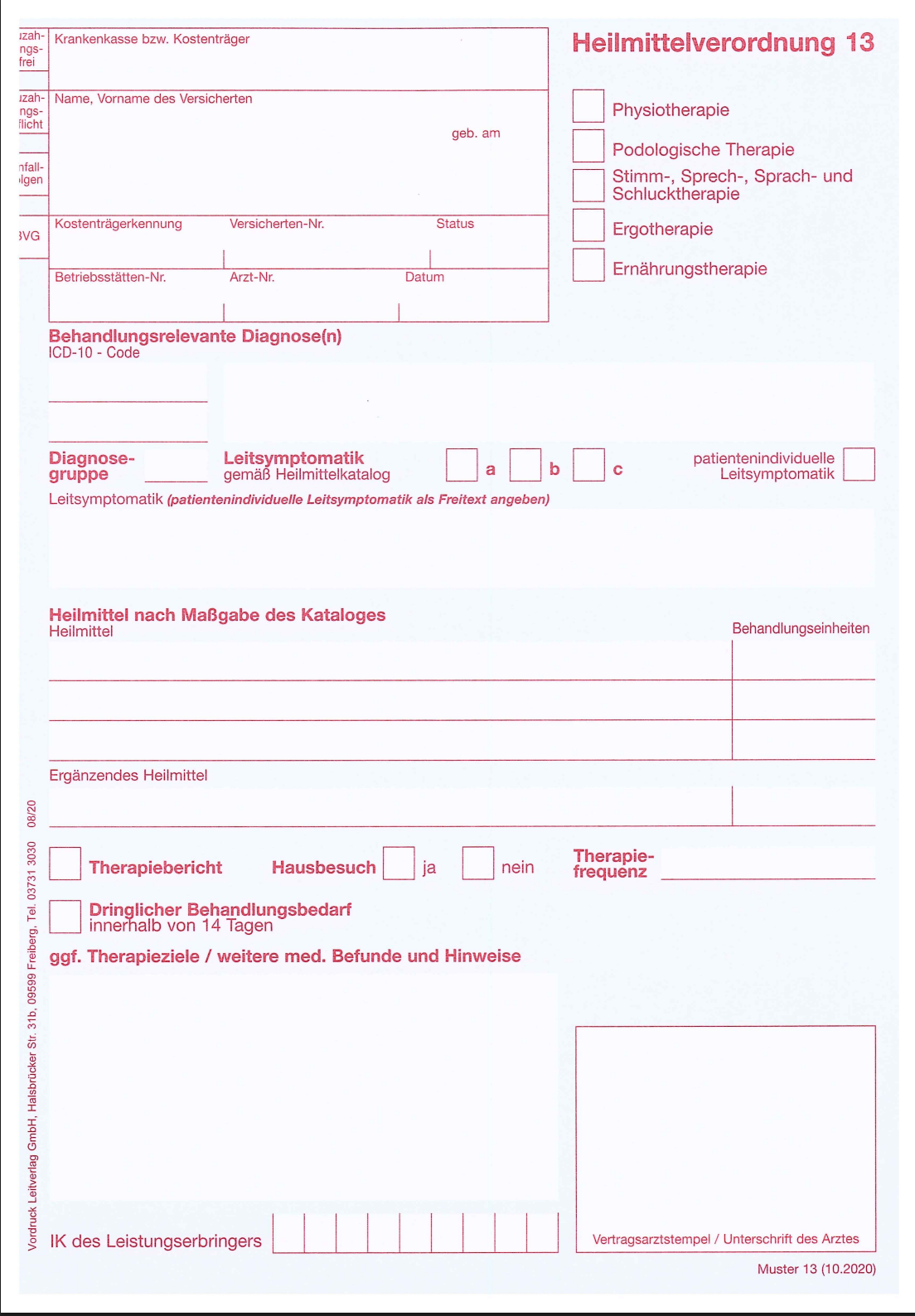 Heilmittelverordnung. PODOLOGIE PODOLOGIEj Schilling