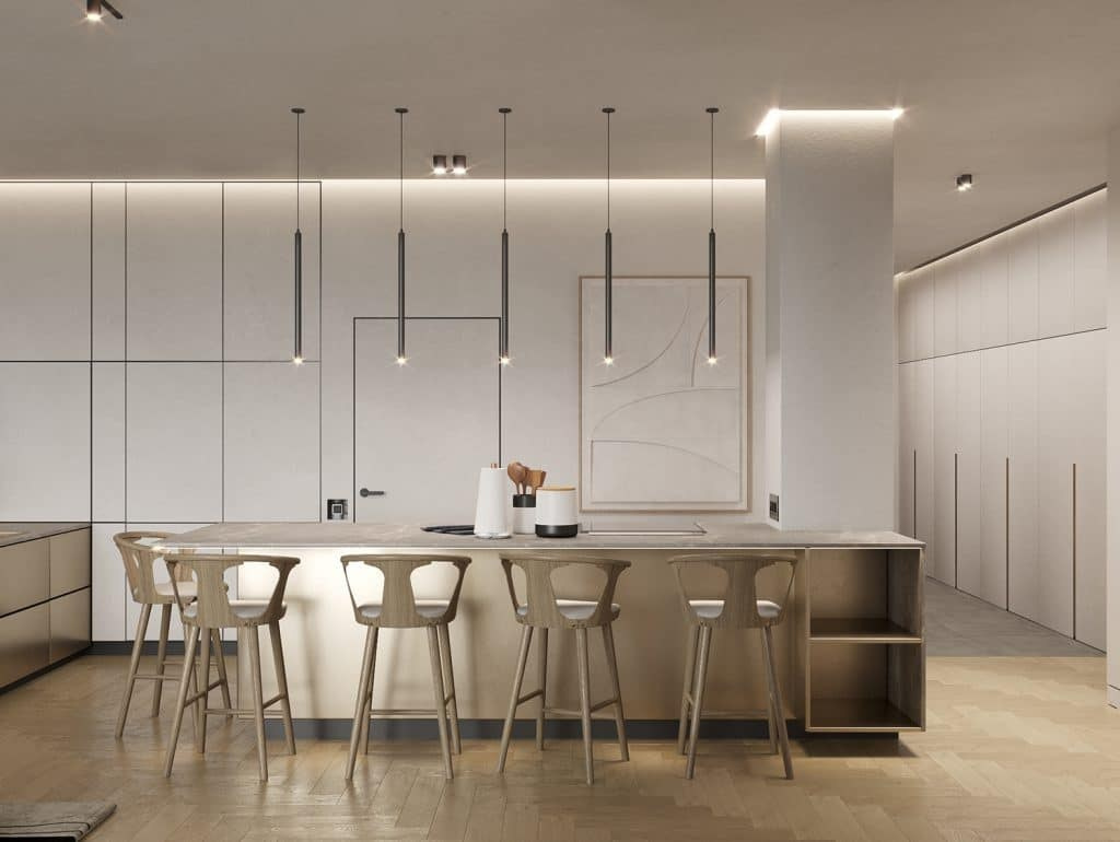 NUDE COLOR INTERIOR. Interior Design & 3D Rendering | Alena Bulataya Design Buro