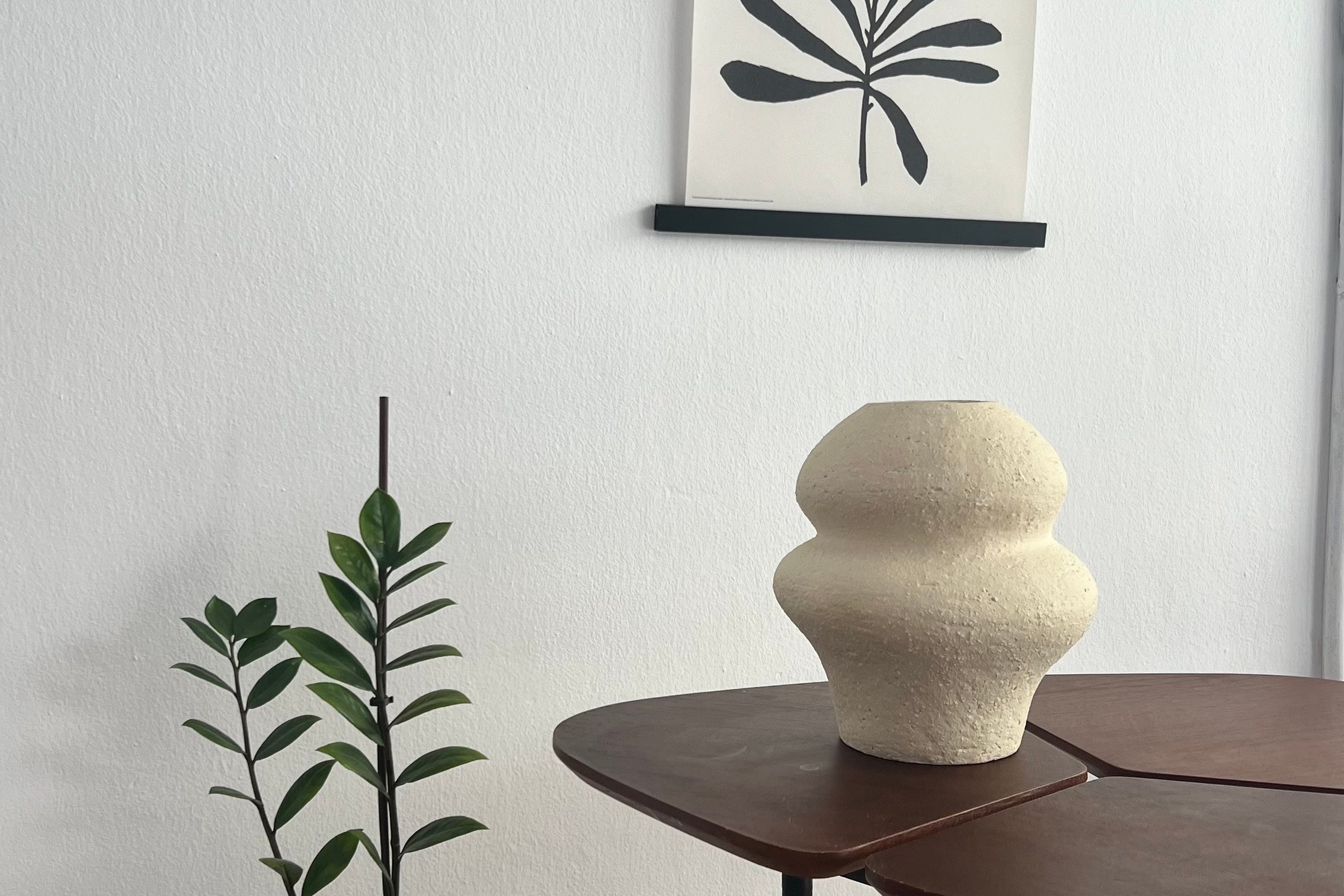 beautiful handmade ceramic vase on the table