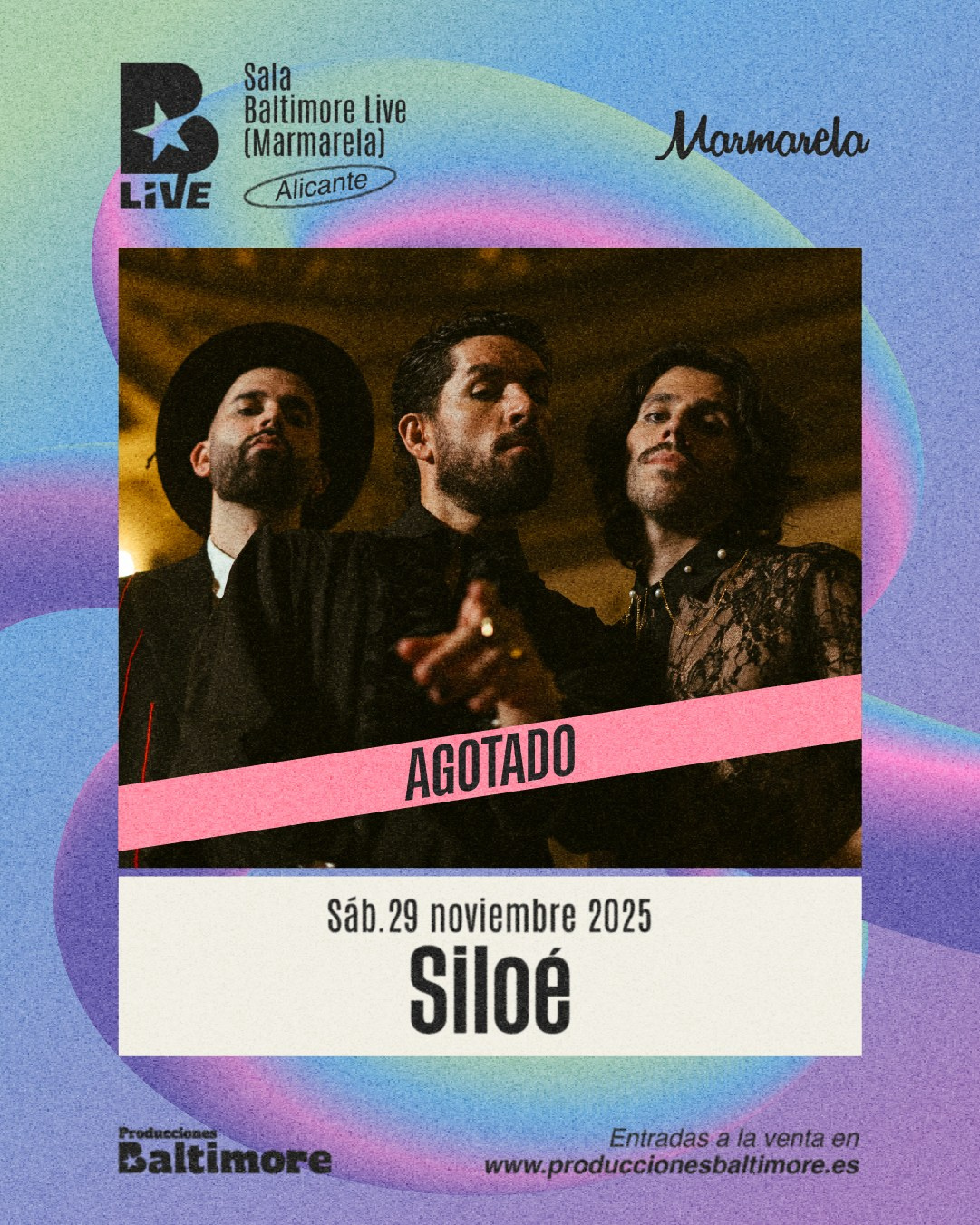 Siloé en Alicante 2025 — concierto en Sala Baltimore Live (Marmarela) | FOTKAI