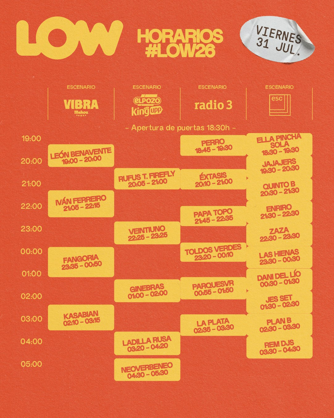 Low Festival desvela los horarios de su próxima edición en Torrevieja | FOTKAI