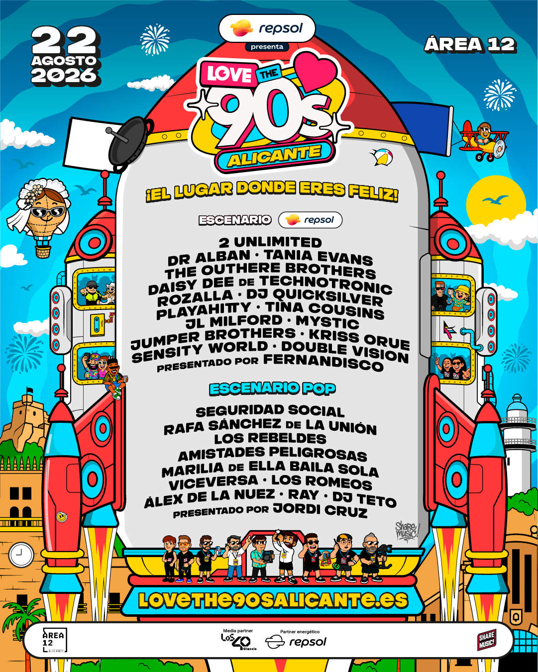 Love the 90's фестиваль в Аликанте 2026 — 2 Unlimited, Dr. Alban, билеты | FOTKAI