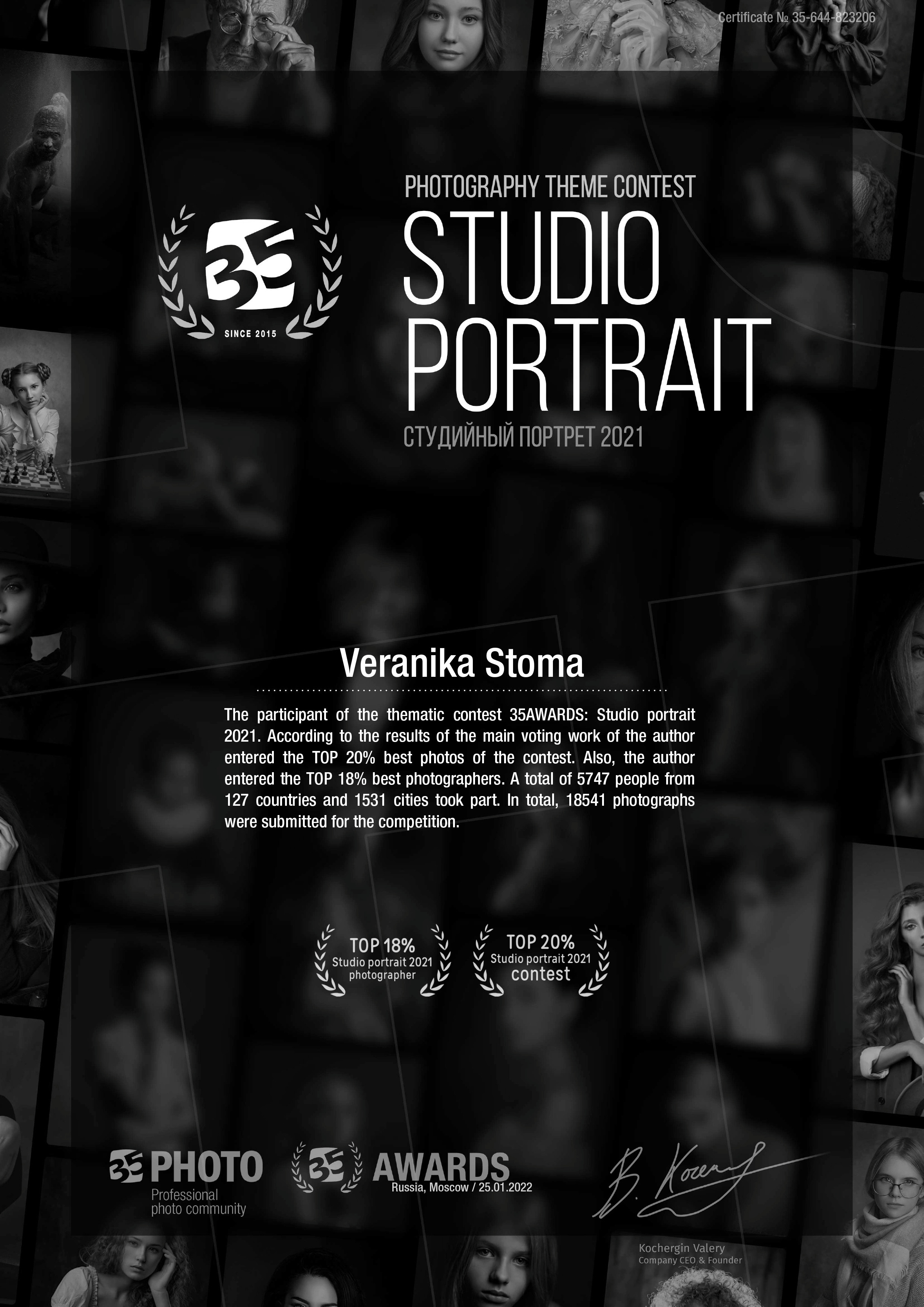 #35AWARDS. Photographer in Krakow/Europe Veronika Stoma