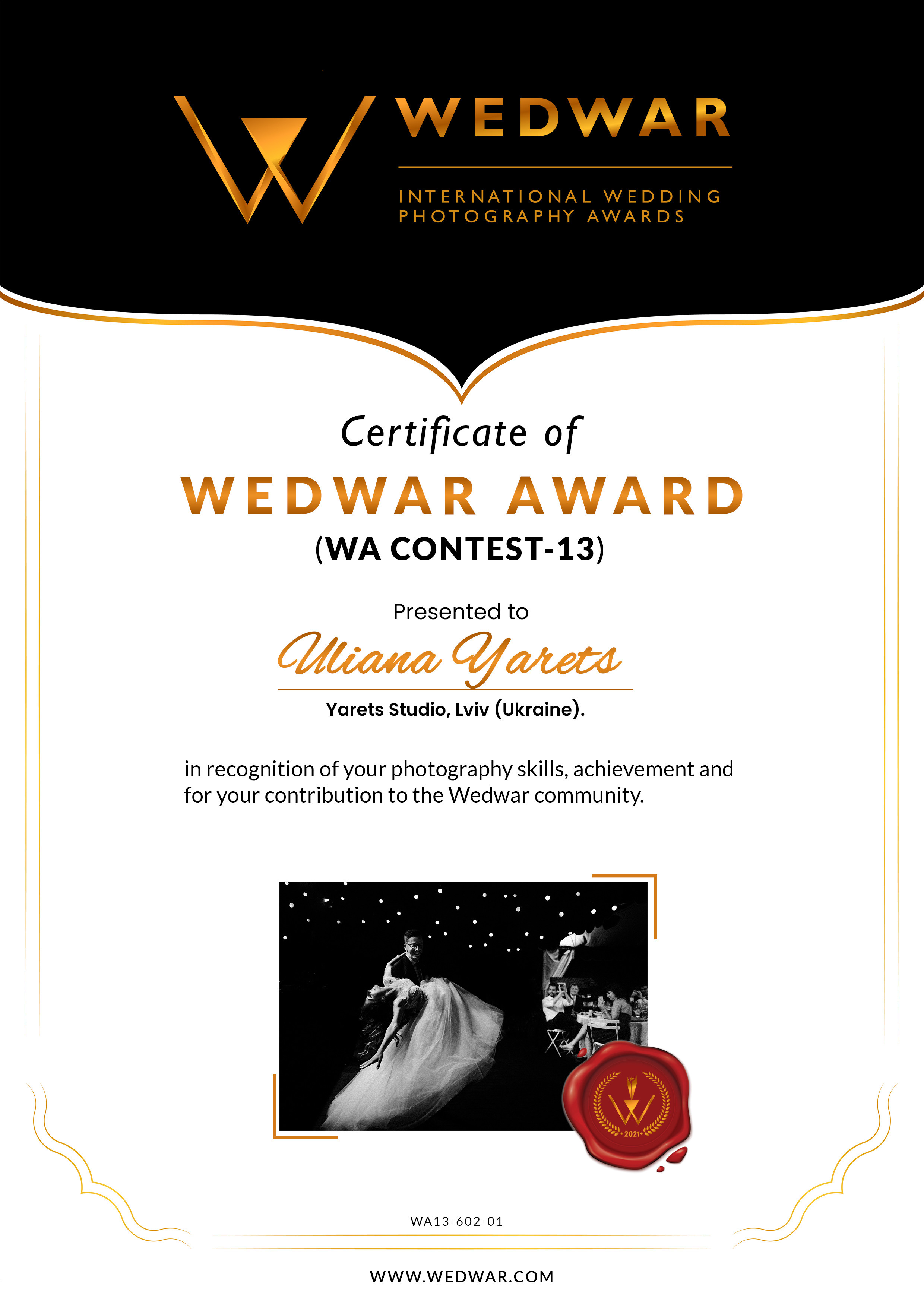 WEDWAR AWARDS. Wedding Photographer & Videographer in Barcelona, Europe | Yarets Studio