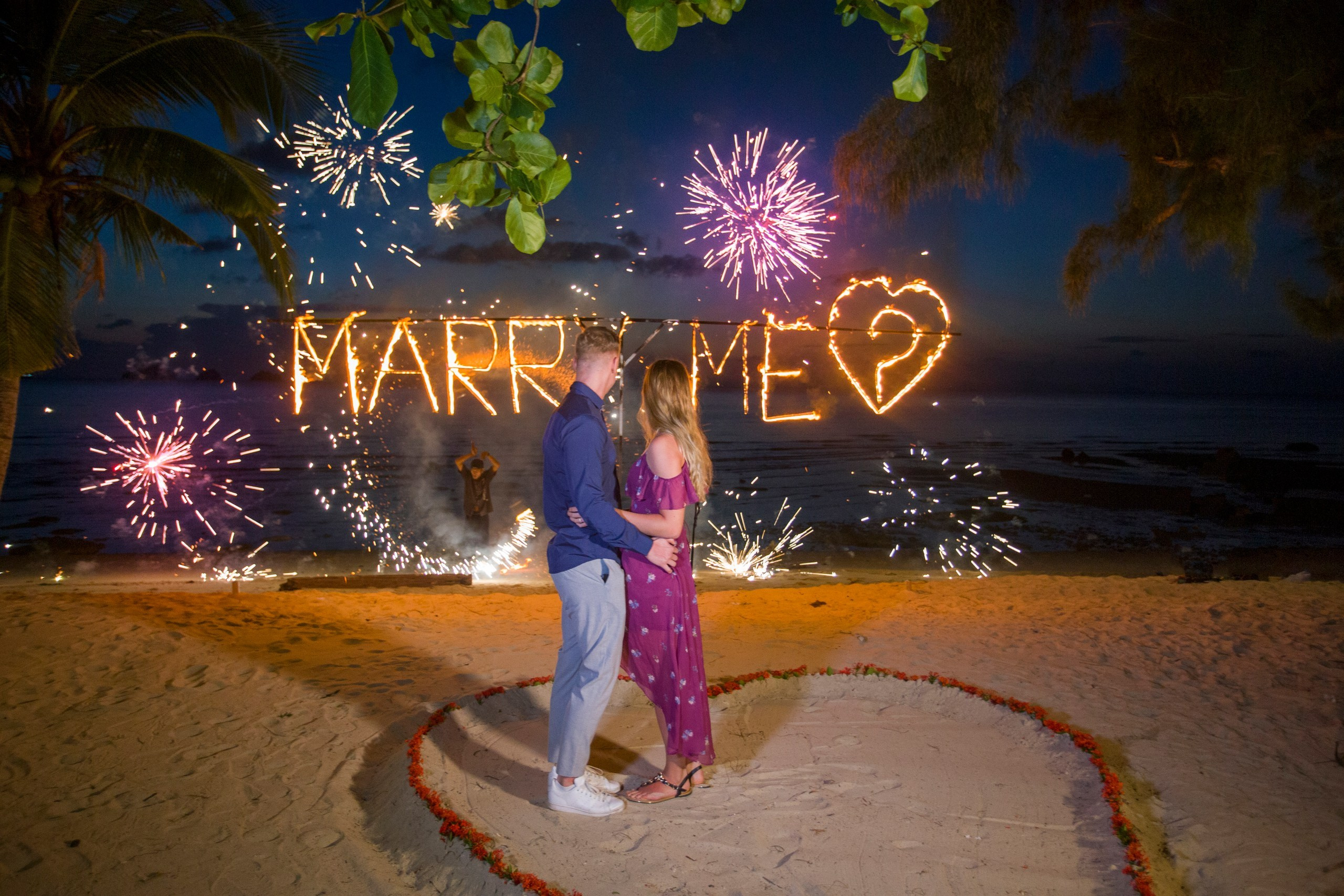Romantic proposal on Koh Samui, Thailand