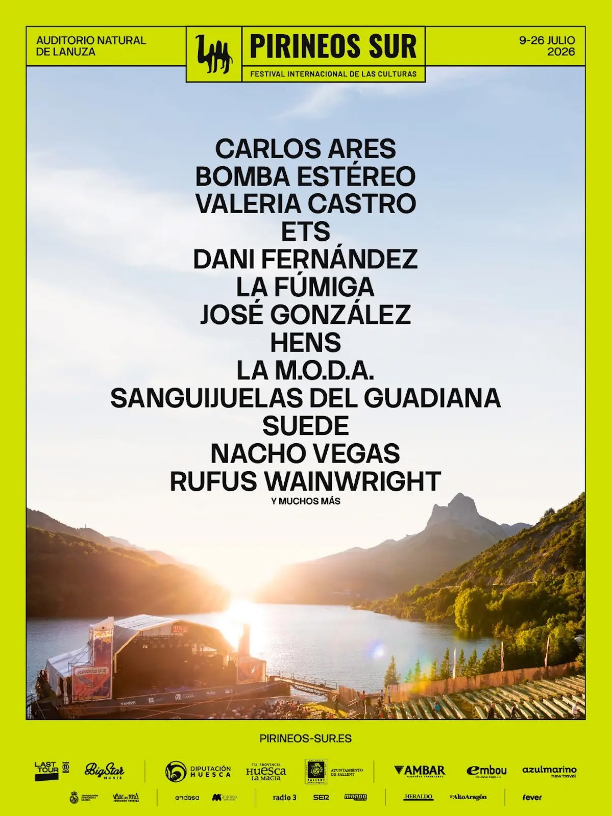 Pirineos Sur 2026 — международный музыкальный фестиваль на сцене Ланузы, Испания | FOTKAI