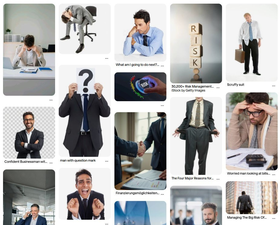 AI визуал и контент для актуария (консультанта по бизнес-рискам)