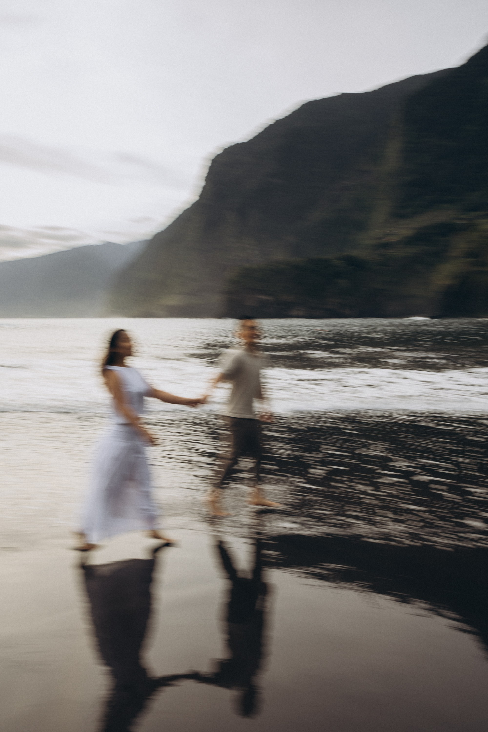 intimate couple portrait Madeira ocean light cinematic emotional photography