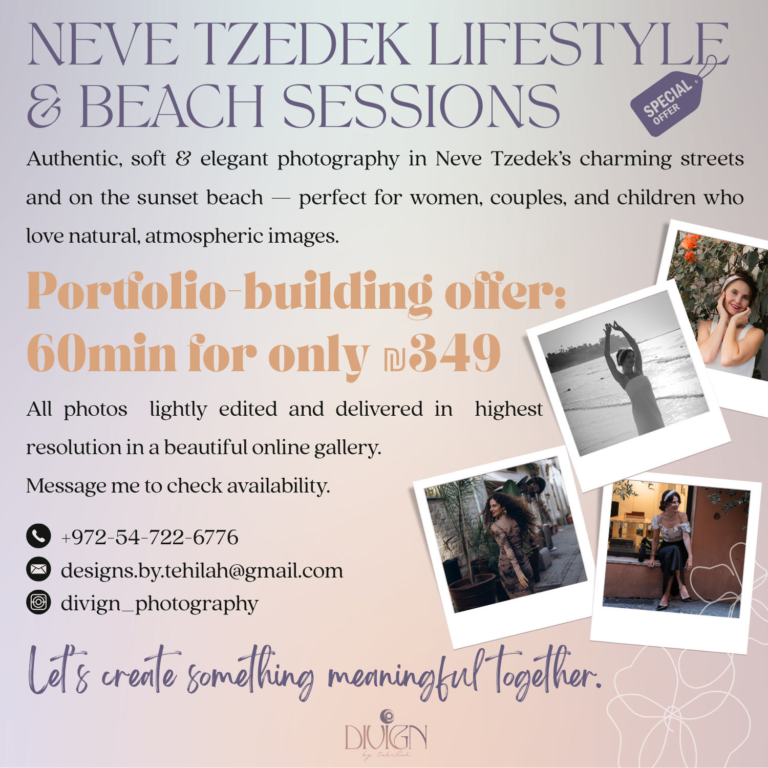 Specials. Divign By Tehilah — Meaningful Graphic Design & Photography