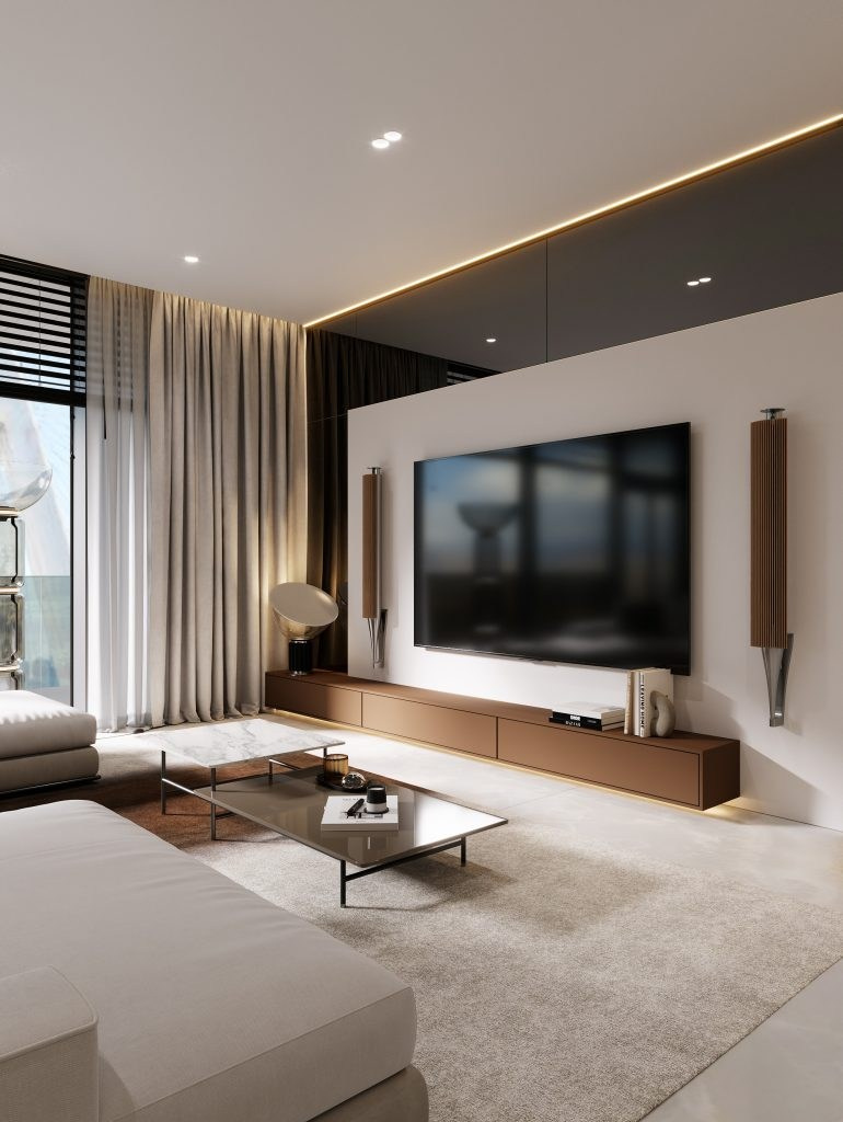 BLUEWATERS APARTMENT IN DUBAI. Interior Design & 3D Rendering | Alena Bulataya Design Buro