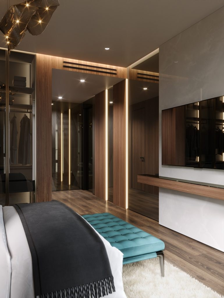 BLUEWATERS APARTMENT IN DUBAI. Interior Design & 3D Rendering | Alena Bulataya Design Buro