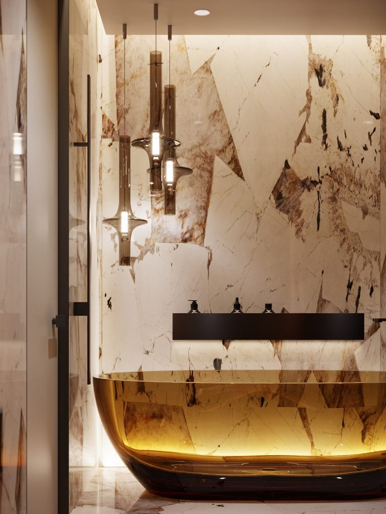 BLUEWATERS APARTMENT IN DUBAI. Interior Design & 3D Rendering | Alena Bulataya Design Buro
