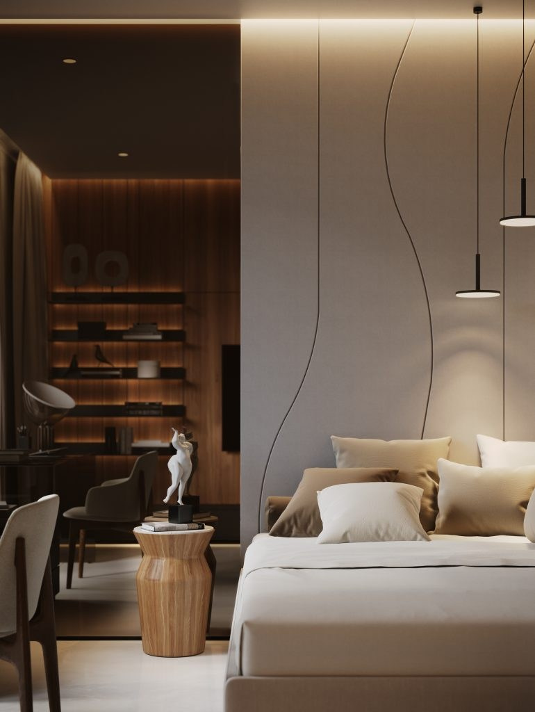 BLUEWATERS APARTMENT IN DUBAI. Interior Design & 3D Rendering | Alena Bulataya Design Buro