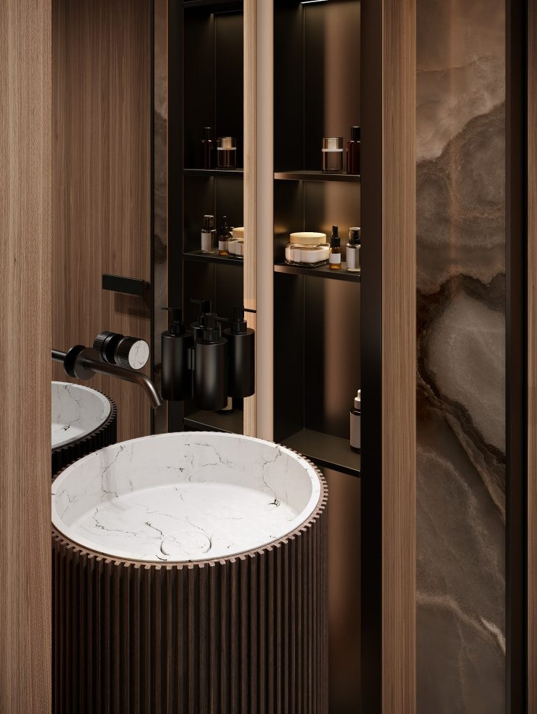 BLUEWATERS APARTMENT IN DUBAI. Interior Design & 3D Rendering | Alena Bulataya Design Buro