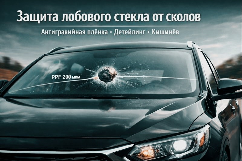 Защита лобового стекла от сколов в Кишинёве | Детейлинг. Мастер Детейлинга / Автосервис / Ремонт Кузова PDR / Кишинёв