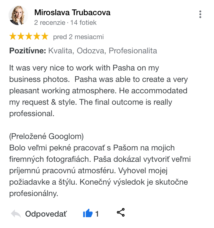 Biznis Portrét. Professional photographer Bratislava — Pasha Borsai