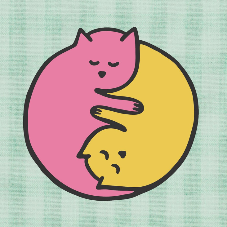 Cat Café Records logo, cozy lofi music label based in Portugal