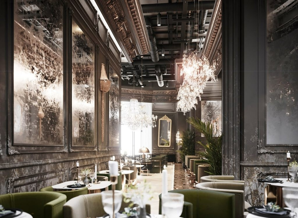 TORTE DELIZIA RESTAURANT. Interior Design & 3D Rendering | Alena Bulataya Design Buro