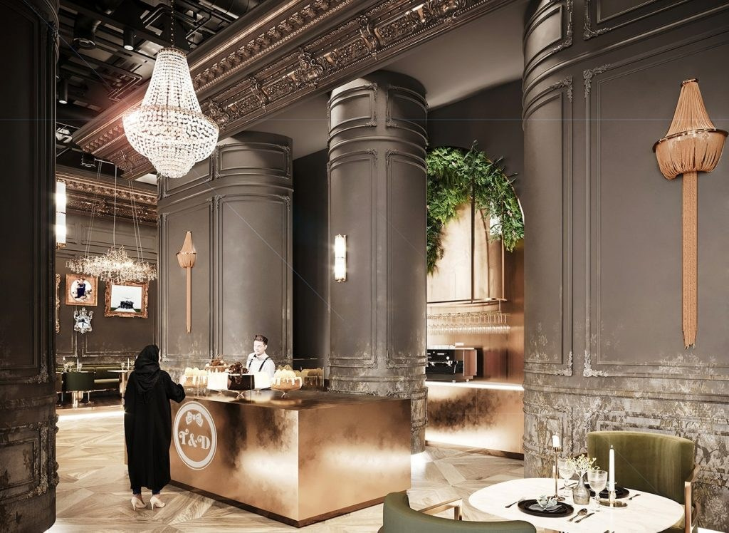TORTE DELIZIA RESTAURANT. Interior Design & 3D Rendering | Alena Bulataya Design Buro