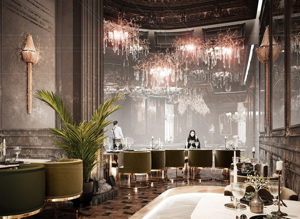 TORTE DELIZIA RESTAURANT. Interior Design & 3D Rendering | Alena Bulataya Design Buro