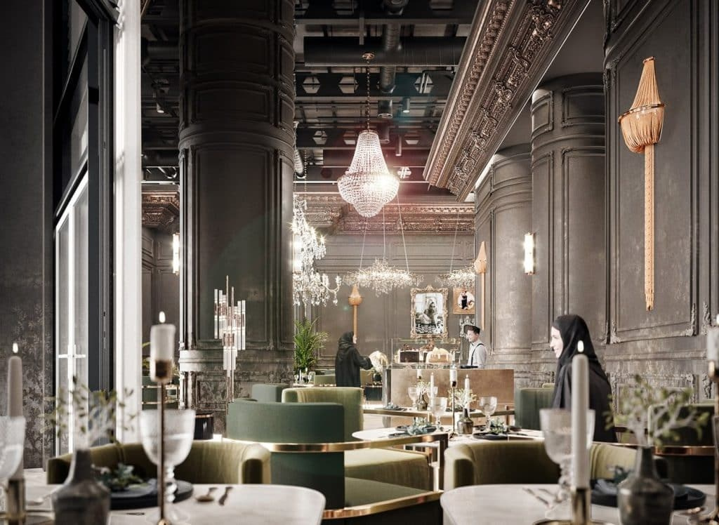 TORTE DELIZIA RESTAURANT. Interior Design & 3D Rendering | Alena Bulataya Design Buro