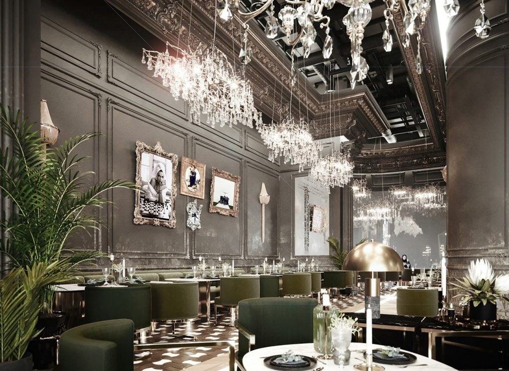 TORTE DELIZIA RESTAURANT. Interior Design & 3D Rendering | Alena Bulataya Design Buro