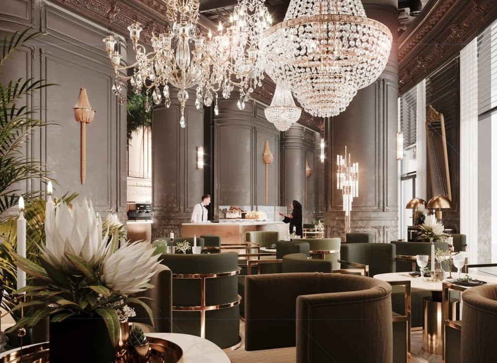 TORTE DELIZIA RESTAURANT. Interior Design & 3D Rendering | Alena Bulataya Design Buro